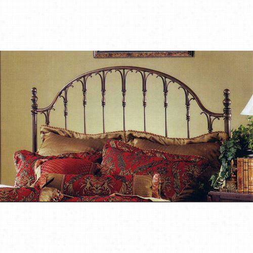 Hillsdale Furniture 1239hk Tyler King Headboard In Antique Bronze - Rails Not Inludeed