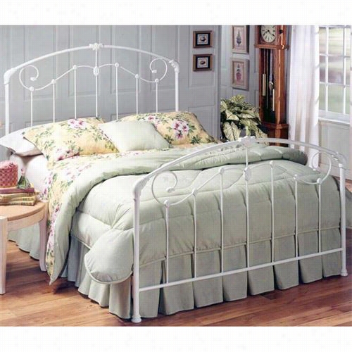 Hillsdale Furn Iture 325-33 Maddie Twin Bed Set In Glossy Whie - Rails Not Included