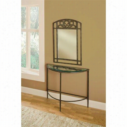 Hillsdale Ffurnit Ure 5497ots Marsala Console Tablw And Mirror In Gray With Brown Rub  Glass