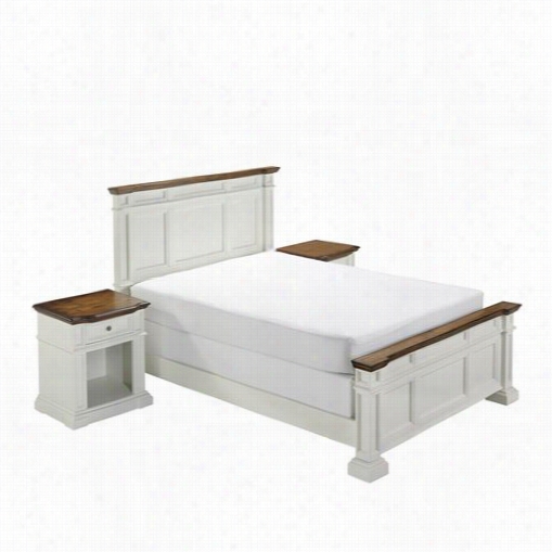 Domestic Styles 5002-5027 Americana Queen Bed And Two Night Stands