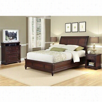 Home S Tyles 553-5020 Lafayette Queen Sleigh B Ed, Night Stand, And Chest In Rich Cherry