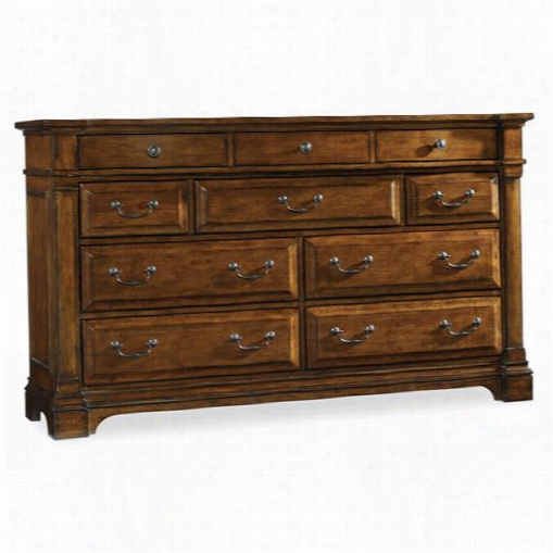 Hooker Furniture 5323-90002 Tynecastle Ten Drawer Drsser In  Medium Wood