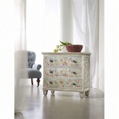 Hooker Furniture 638-85064  Melange Melange Farrah Flowered Chest In Cherry Floral Motif