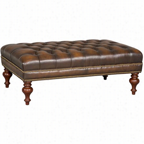 Hooker Furniiture Co385-085 Sarzana Fortress Tufted Cocktail Ottoman In Dak Wood