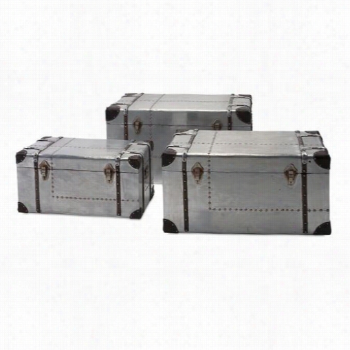 Imax World Wide 74408-3 Brewr Aluminum Trunks - Set  Of 3