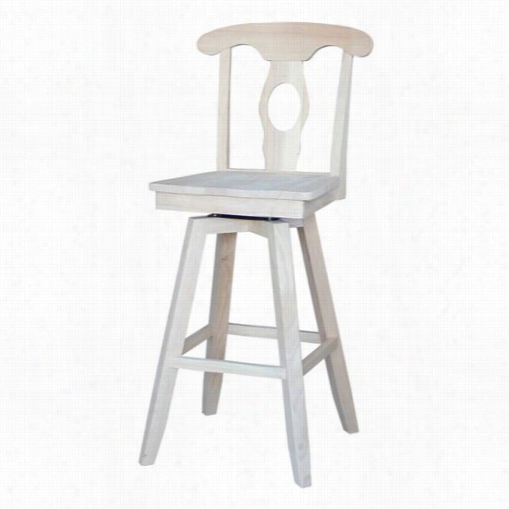 International Concepts S-123sw Empire Bar Height Stool With Swivel And Auto Go 