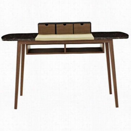 J&m Furniture 18077  Dana Modern Office Desk In Walnut