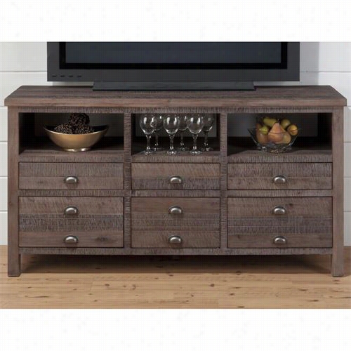 Jofran 067-60 6&0quot;" 6 Drawers Cconsole In Falmouth Weathered Grey