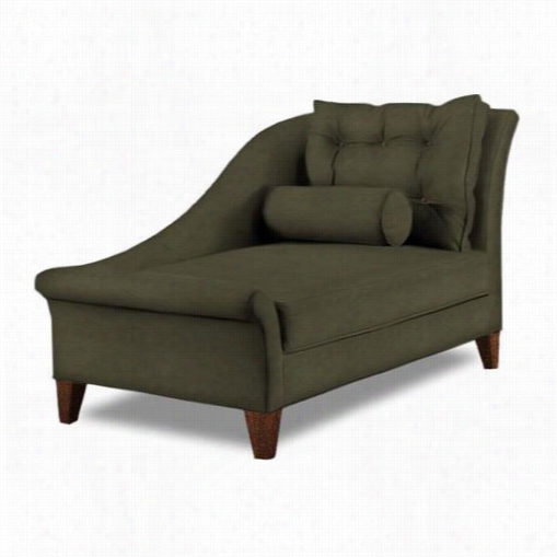 Klaussner 270l-chase Lincolnleft Arm Facing Microsuede Chaise Lounge