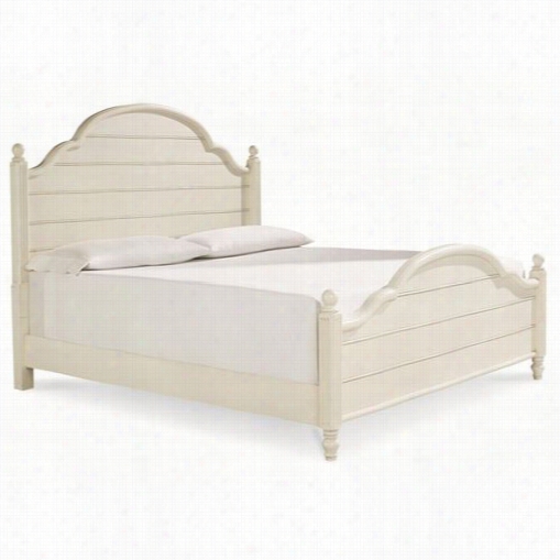 Legacy Classc Furniture 3510-4106k Haven King Low Poster Bed In Buttercrdam W Hite