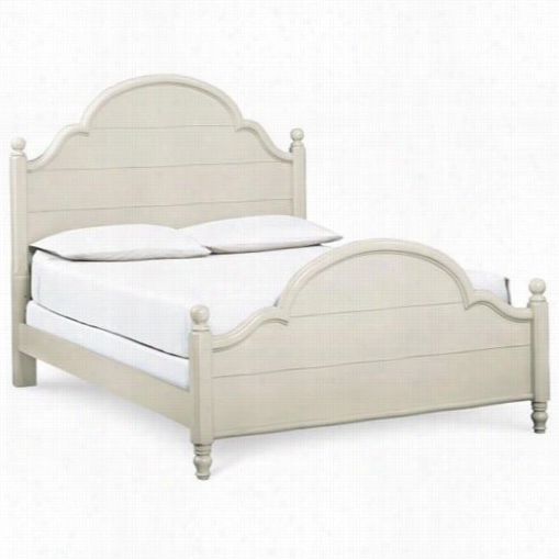 Legacy Classic Fu Rniture 3832-4205k Wendy Bellissimo Queen Complete Low Placard Bed In Seashell White