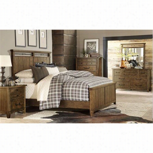 Legacy Clsssic Furniture 440-4105k-47 40-0200-474-1200-4740-3100 Rive Run Queen Panel Bed, Dreser And Turnbuckle Mirror With Night Stand