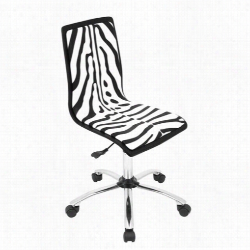 Lumisource Ofc-tmm-pzb-bk-w Zebra Printed Office Chair