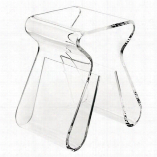 Mod Made Mm-ac-095 Magazine Rack End Table Stool In Clear