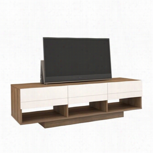 N Exera 105140 Sequence 60"" Tv Stand In Walnut/white
