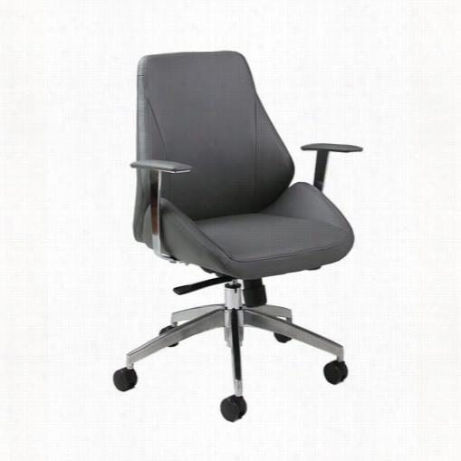 Pastel Furniture Is-164-ch-al Isobella Offfice Chair In Chrome/aluminum
