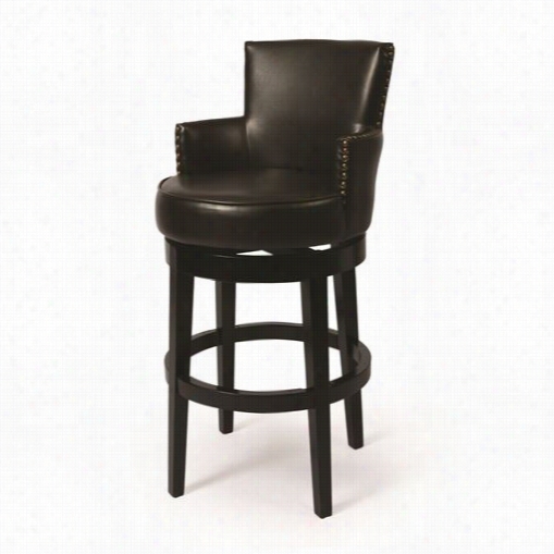 Pastel Furniture Za-227-26-fb-867 Zed Ar Swivel 26"" Barstool In Feher Black