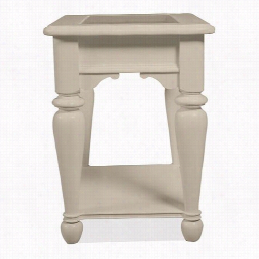 River Side 1108s Essex Point Rectangle End Table In  Shores White