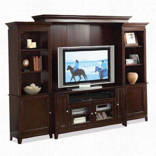 Rievrside 6 5840-65843-65848-65849 Marlowe Entertainment Center In Warm Ebony