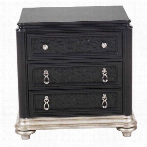 Samuel Lawrence 8 08-050 Avan Tii 2-drawer Nightstand In Black