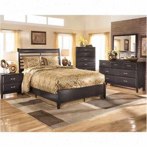 Signature Esign By Ashley B473-84-b473-86-b473-87-b473-92-b473-92 Kira Full Panel Bedd  With Two Nightstands