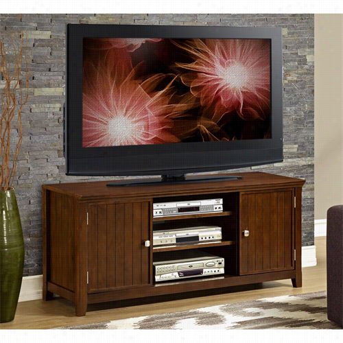 Simpli Internal Axwell3-005 Acadia Tv Stand In Rich Tobacco Brown
