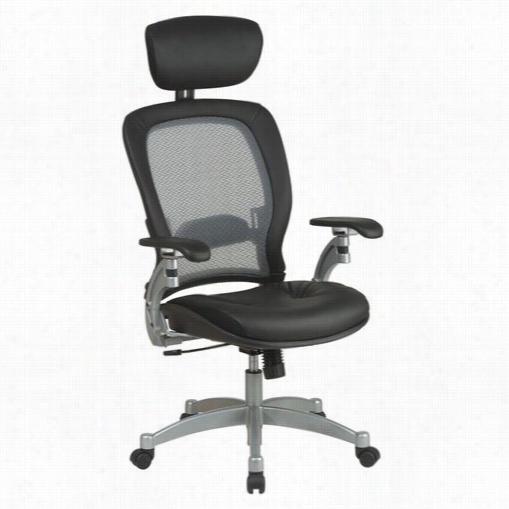 Space Seating 36806 36 Seri Es Professional Light Air Grid Back Chairman With Adjustable Headrest