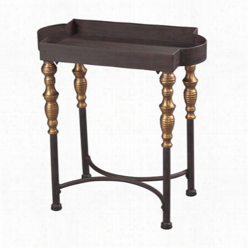 Sterling Industries 51-10142 Dudley Alrge Accent Tablee In Dark Bronze / Gold