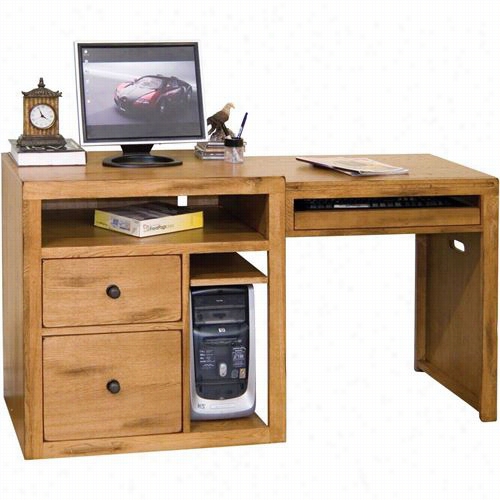 Sunny Designs 2917ro Sedona Expandable Computer Desk In Rustic Oak