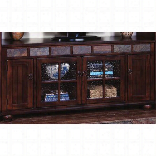 Sunny Designs 3509dc-62 Santa Fe Tv Console In Dark Chocolate