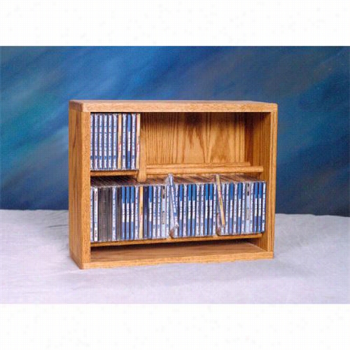 The Wood Shed 206-18 Solid Oak Dowel Cabinet For Cd's