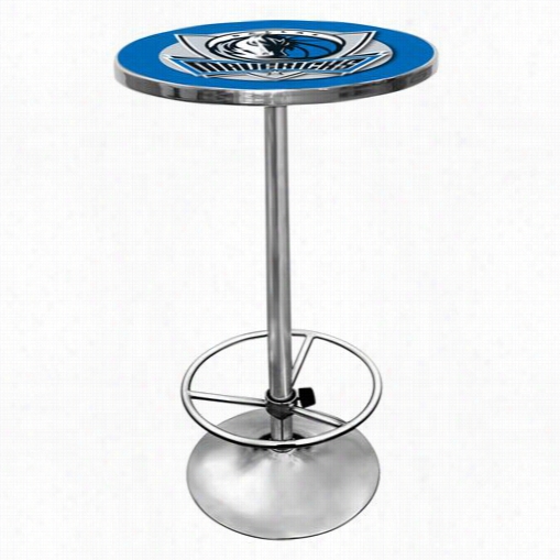 Trademark Home Nba2000-dm Dallas Mavericks Nba Chrome Pub Table