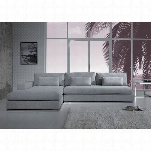 Vig Furniture Vgyic08b Divani Casa Ashfield Fabric Sectional Sofa In Grey