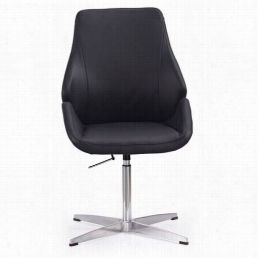 Whiteline Modern Quickening Vc-1173p Natasha Aluminum Chrome Visitor Chair