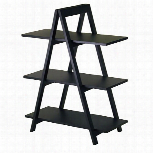 Winssome 20130 3-tie A-frame  Shelf In Black