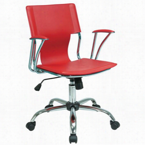 Worksmart Dor26-rd Dorado Office Chair I Nred  With Fixed Padded Arms