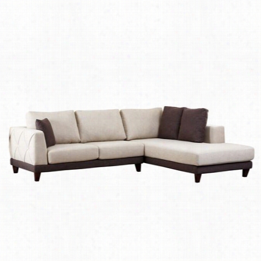 Abbyson Living Rl-1312-crm Juliette Fbric Sectional Sofa