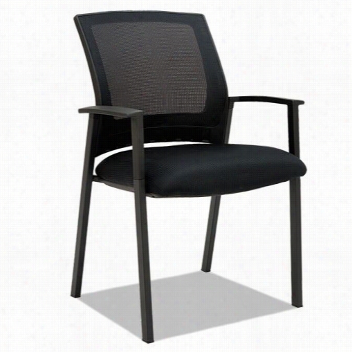 Alera Alees4314 E Sseries Mesh Stack Chairs In Black - 2/carton