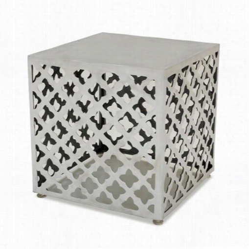 Allan Copley Designs 20908-02 Grenada Square End Table In Polished Cast Aluminum