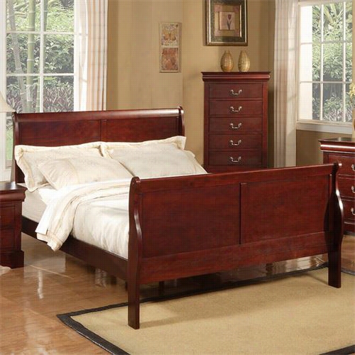 Alpie Furniture 2700ck Louis Philippe Ii California King Seligh Bed In Cherry