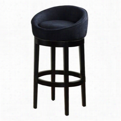 Armen Living Lcigbamfbl3- Iggloo Black Micro  Fiber30"" Wivel Barstool In Ebony