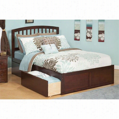 Atlantic Furniture Ar885211 Richmone King Bed With Flat Panel Footboard And 2 Urban Bed Drawers