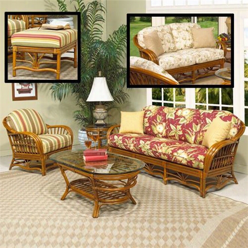 Boca Rattan 104000-6pcs Antigua 6 Piece Seating Set In Royal Oak