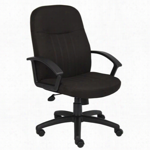 Boss Office Products B8306-bkm Id Back Fabric M Anagers Chair In Black