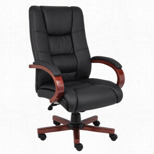 Boss Office Products B8991 Hig Back Eecutive Wood Chair