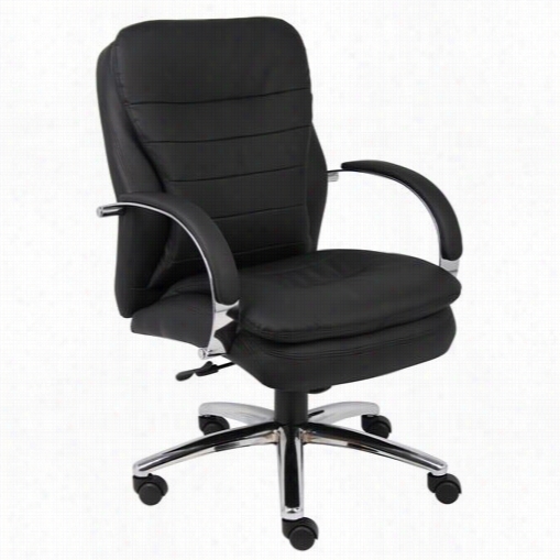 Boss Office Products B9226 Mid  Back Caressoftplus Executive Chair In Chrome