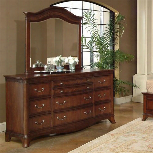 Brown Rogers Dixson Lc837-500lc837-510 Avalon Dresser With Mirror In Cherry