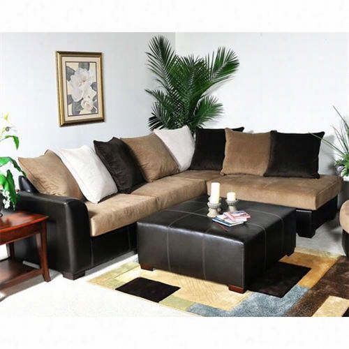 Chelsea Home Furniture 1450-2pc-secd Omino Sectional In San Marino Brown