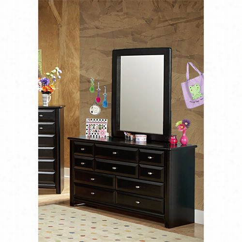 Chelsea Home Furnitrue 3534535-4536 56""w 9 Drawer Dresser With Mirror