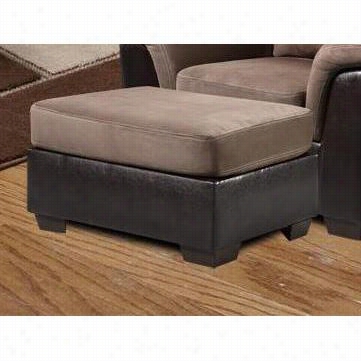 Chelsea  Home Furniture 6205-lc Verona Iv Annnabelle Ottoman In Laaredo Chocolate